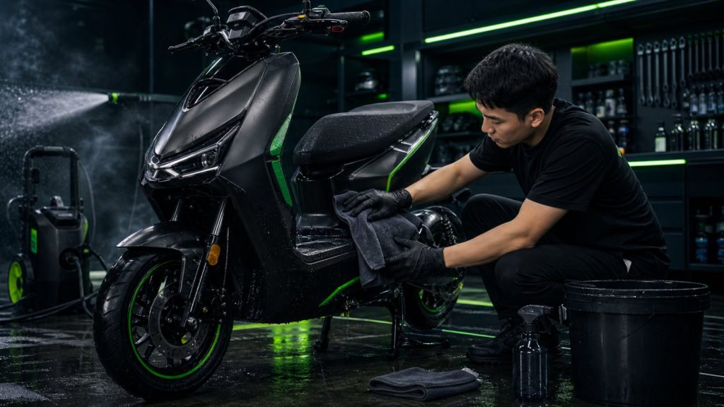 Cách vệ sinh xe điện đúng cách: sạch xe nhưng không hại điện