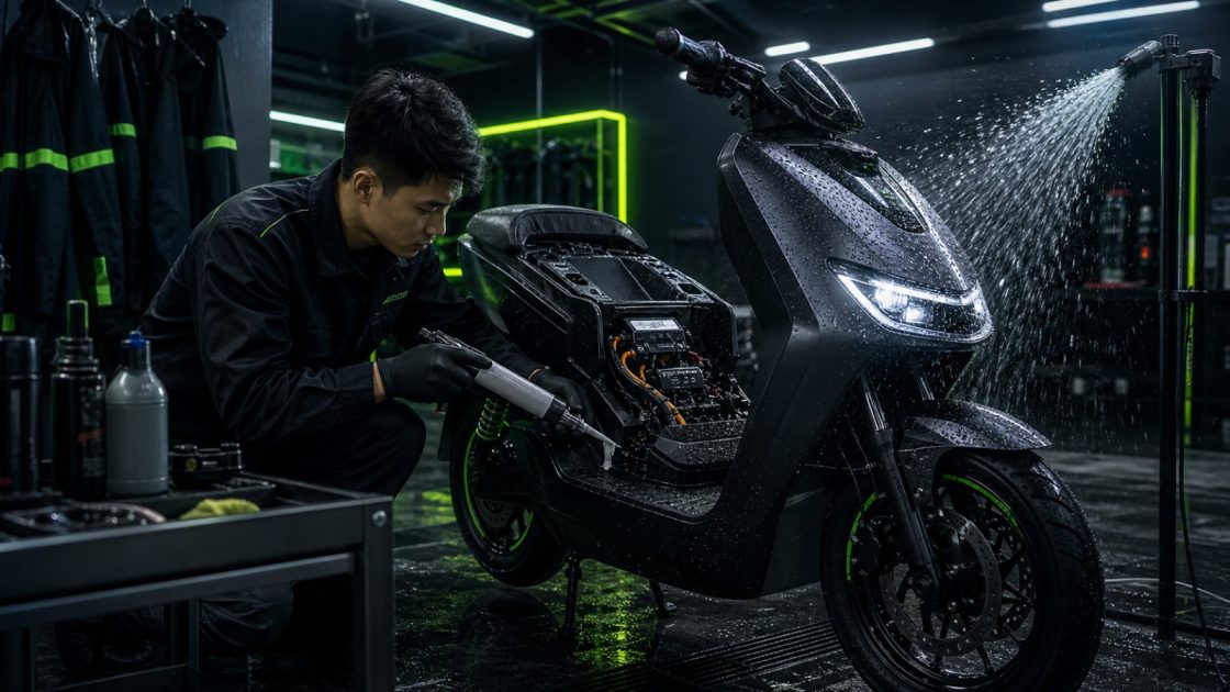 Hướng dẫn chống nước cho xe điện: làm đúng để yên tâm hơn mùa mưa