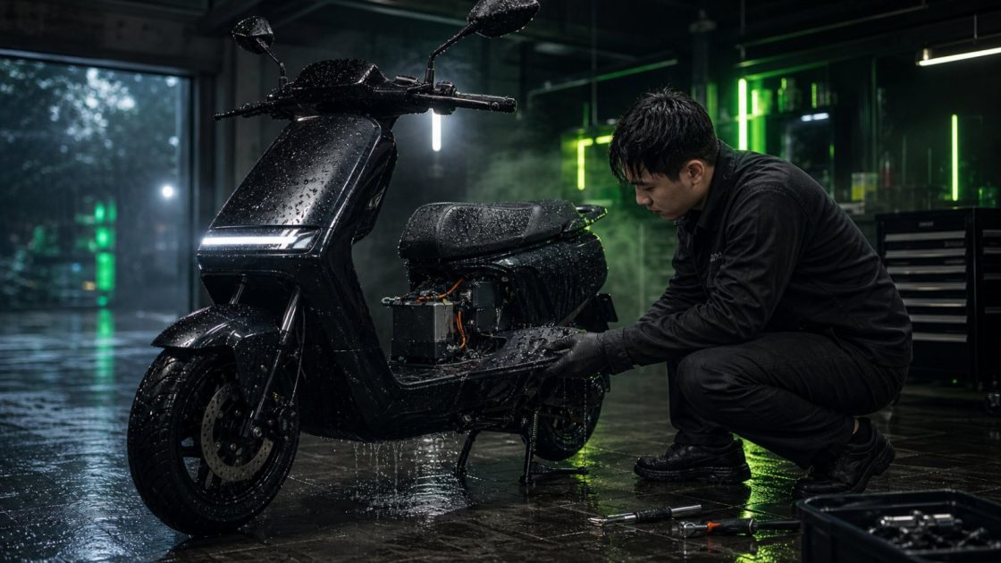 Xe điện bị vô nước có sao không? Việc cần làm ngay sau khi đi mưa ngập